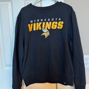 47 Brand Black Minnesota Vikings Crewneck